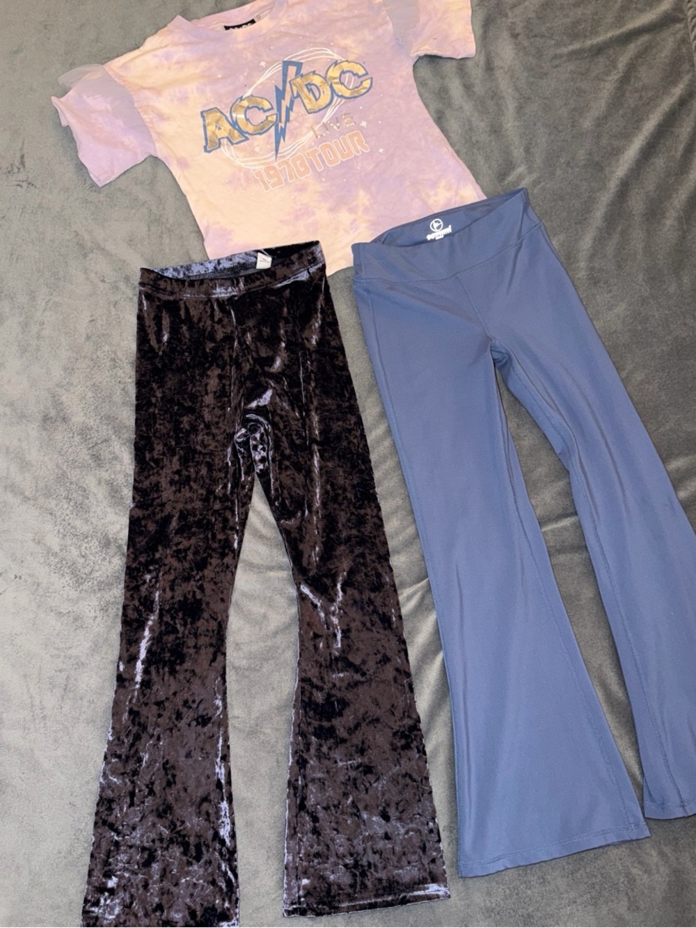 AC/DC GIRLS TEE with MATCHING FLARES BUNDLE